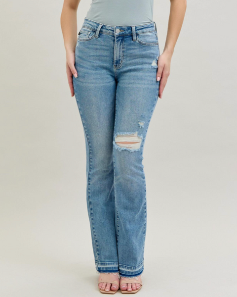 JB Destroyed Release Hem Bootcut