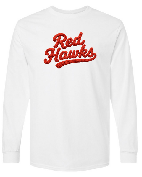 Knit Red Hawks Graphic Shirt