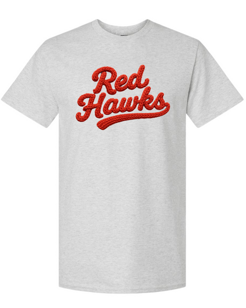Knit Red Hawks Graphic Shirt