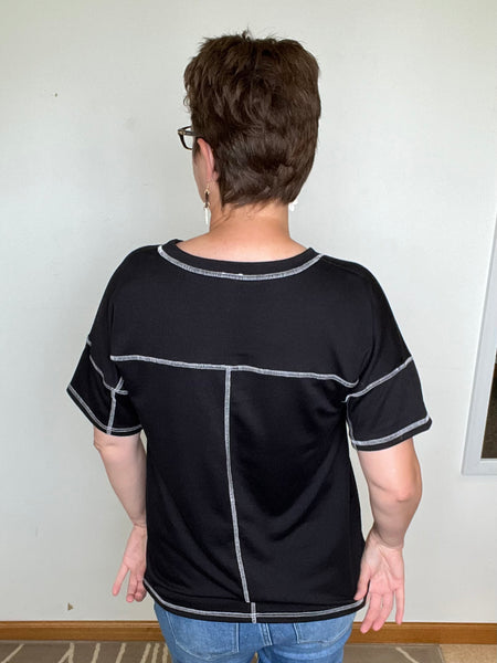 French Terry Reverse Stitch Top