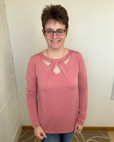 Pink Cutout Blouse