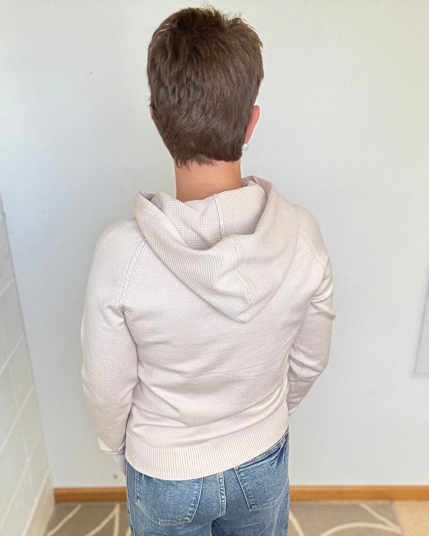 Oatmeal Waffle Texture Hoodie