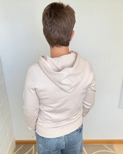 Oatmeal Waffle Texture Hoodie