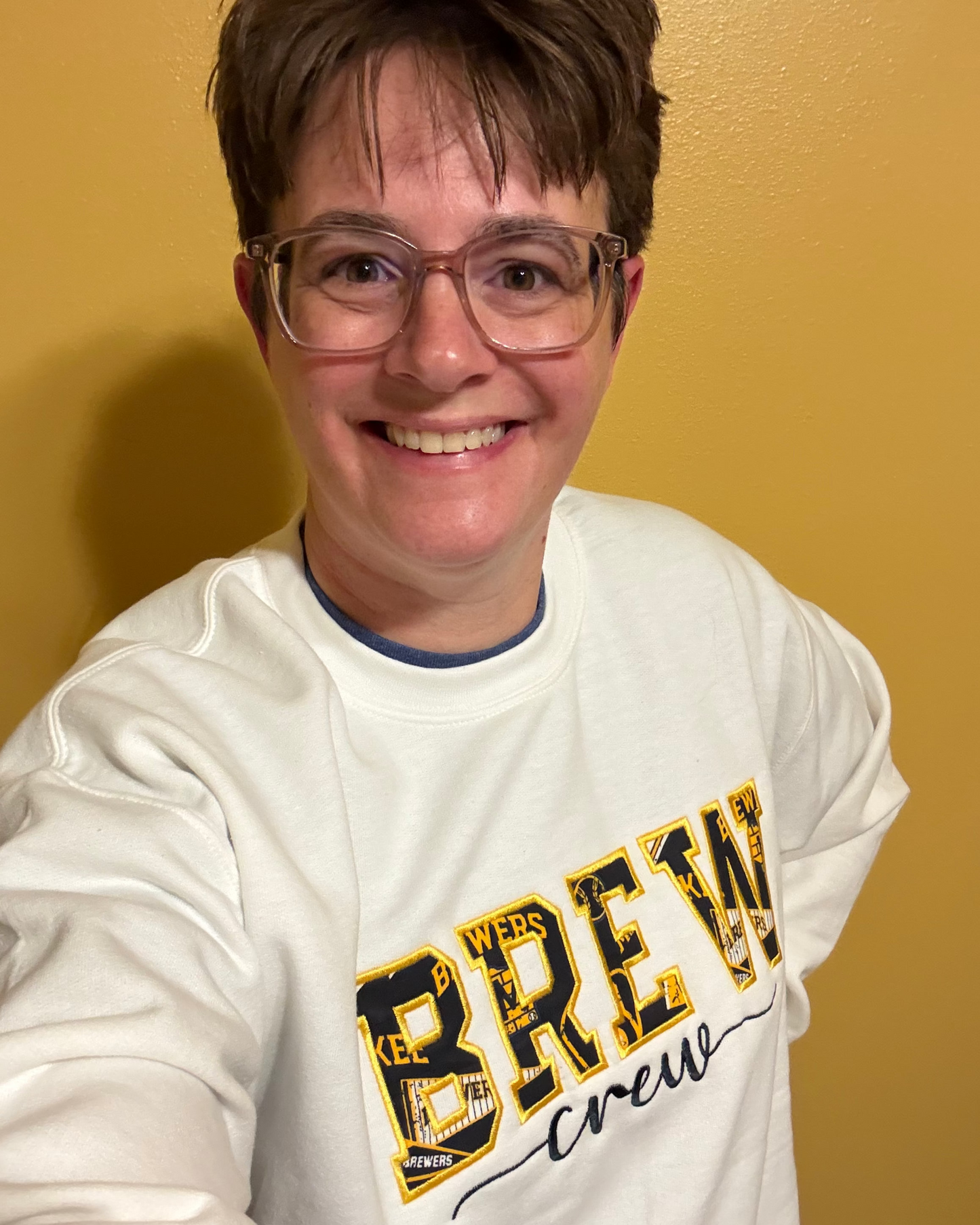 Brew Crew White Crewneck