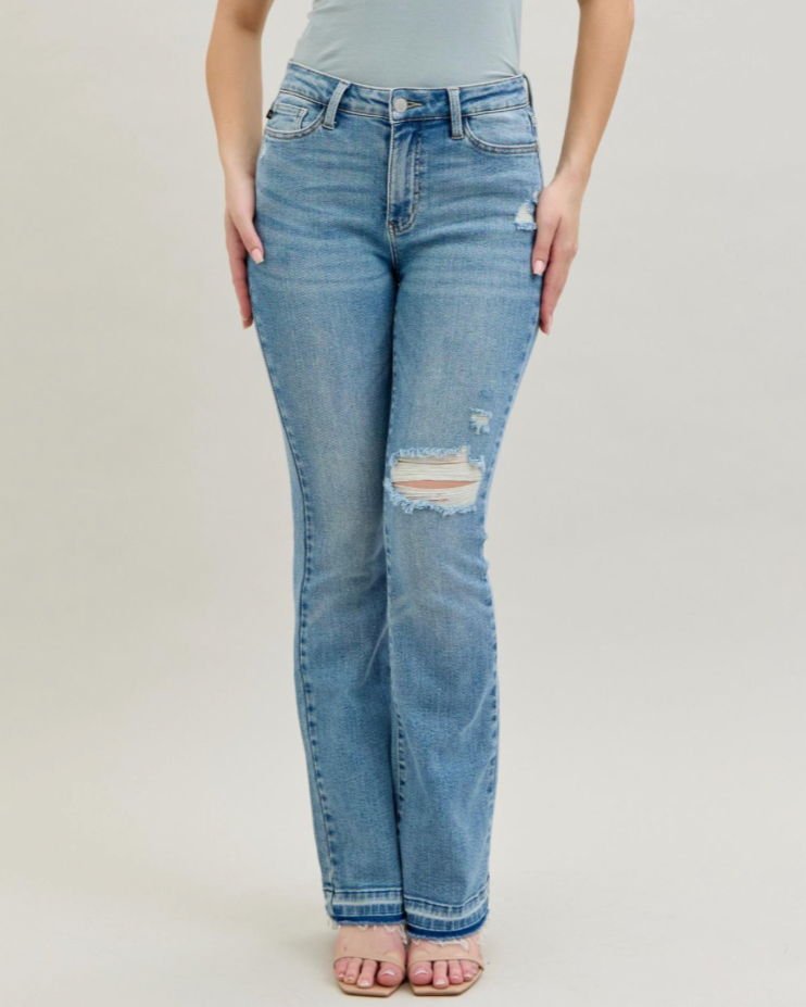 JB Destroyed Release Hem Bootcut